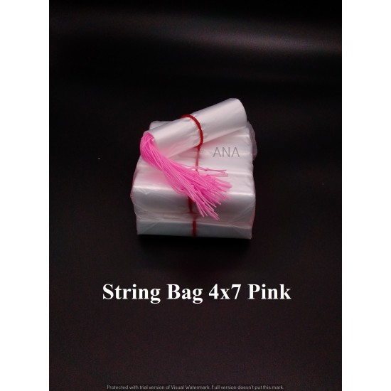 STRING BAG 4X7 PINK
