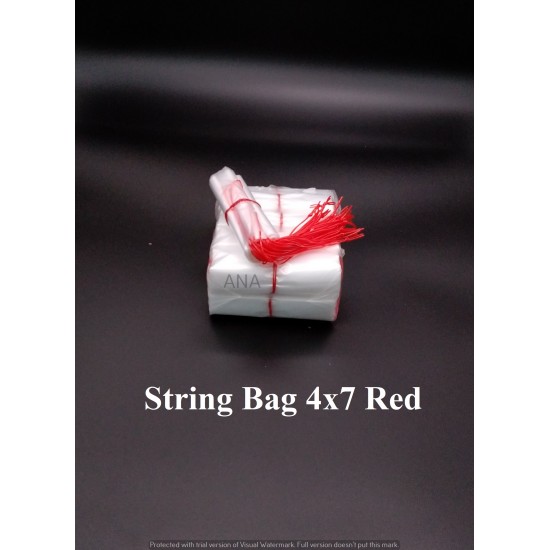 STRING BAG 4X7 RED