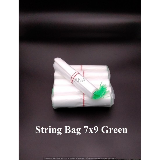 STRING BAG 7X9 GREEN AA