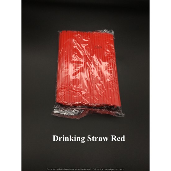 DRINKING STRAW RED