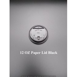 12 OZ PAPER LID BLACK