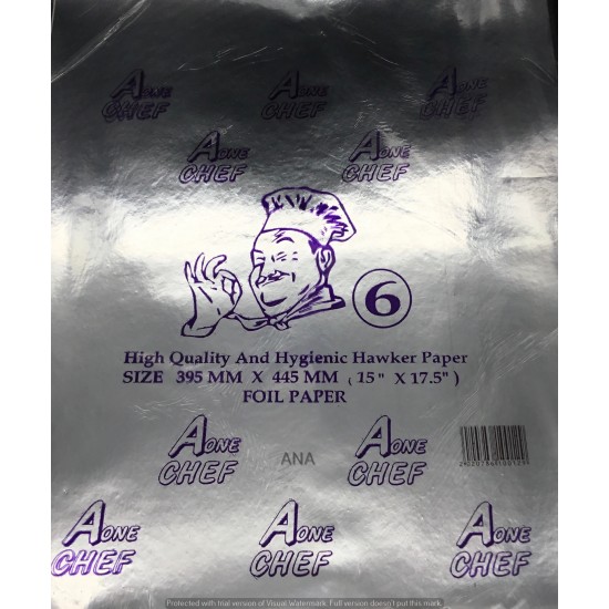 6 CUT FOOD WRAPPER FOIL A1