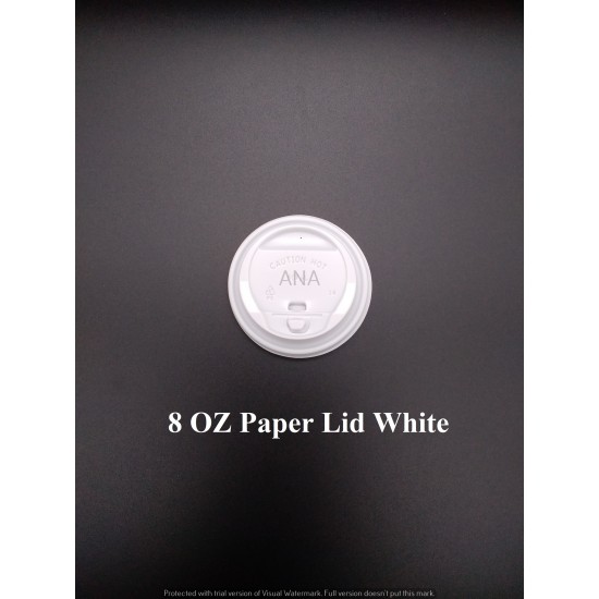 8 OZ PAPER LID WHITE